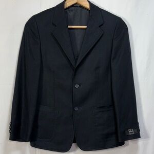 🔗Ike Behar Navy linen blend two button double vent Blazer
